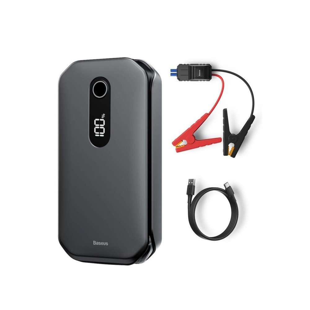ARRANCADOR DE BATERIAS AUTO 600A C/ 2xUSB E LANTERNA