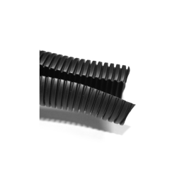 TUBO CORRUGADO Ø7.5mm C/ ABERTURA LATERAL, PRETO (MT)