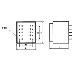 TRANSFORMADOR ENCAPSULADO 230V 9V 4VA