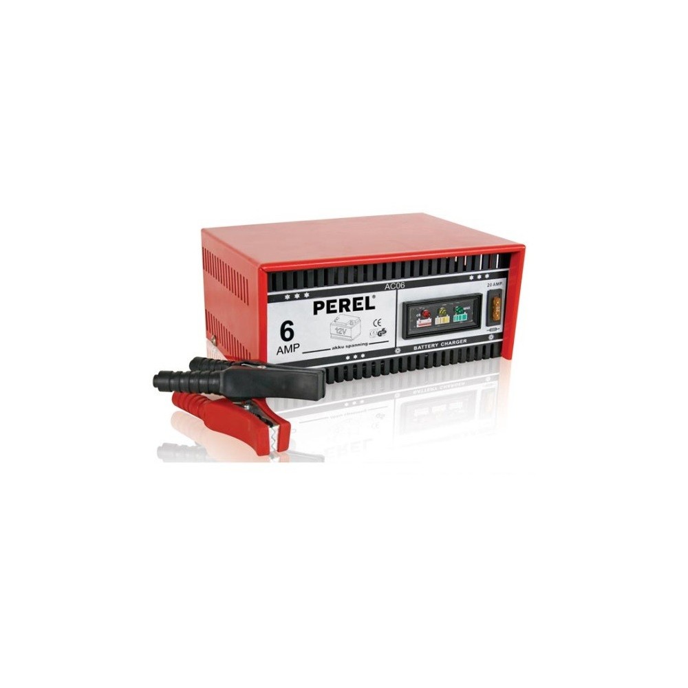 PEREL AC06 CARREGADOR DE BATERIAS CHUMBO 12V 6A