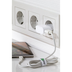 CARREGADOR BRANCO USB A DE TOMADA ELETRICA 1A  5W