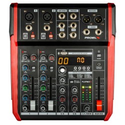 PROEL PLAYMIX6 MESA MISTURA 6CANAIS USB MP3 C/ EFEITOS / EQ.