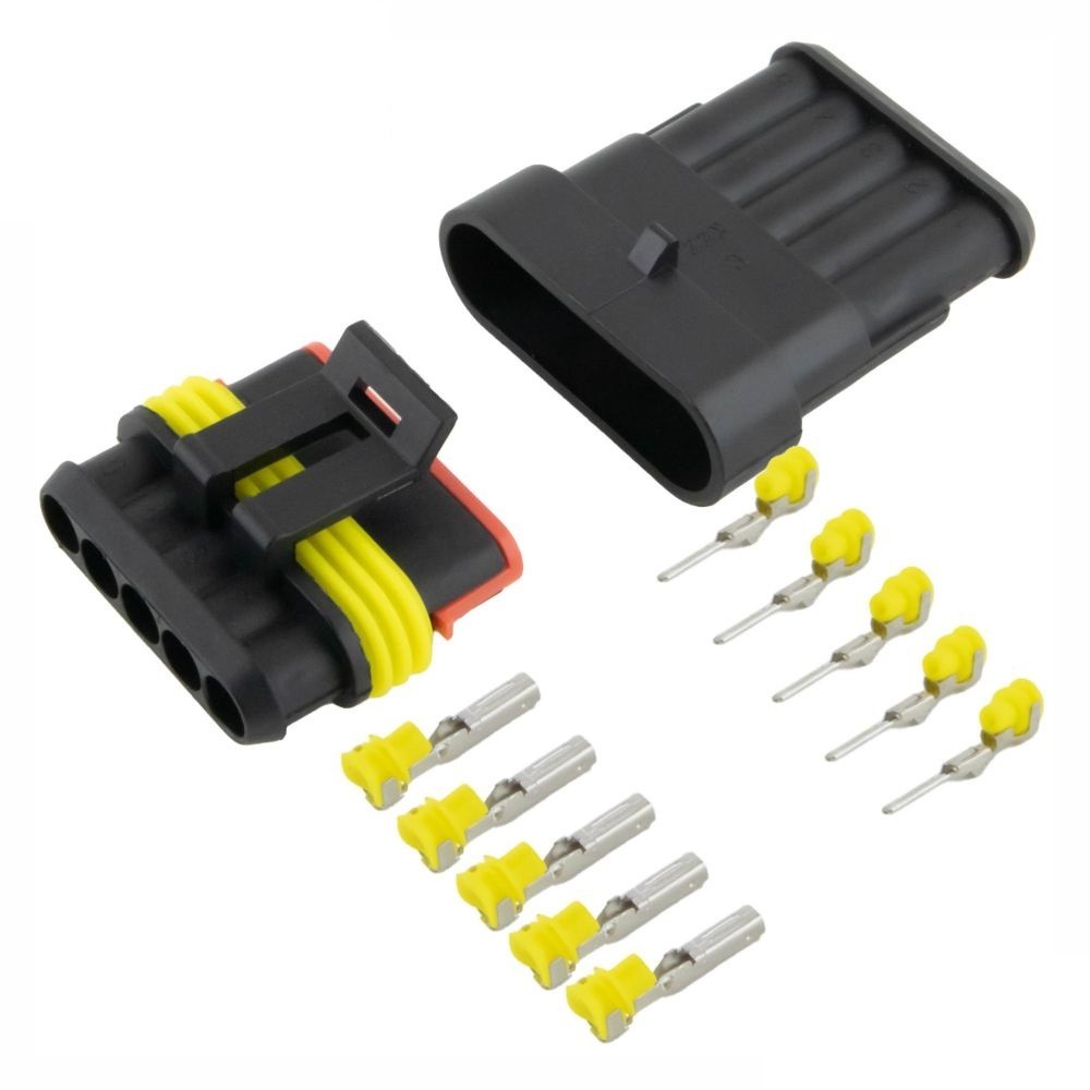 CONJUNTO 10 FICHAS AUTOMOTIVAS ESTANQUE 5P SUPERSEAL IP67
