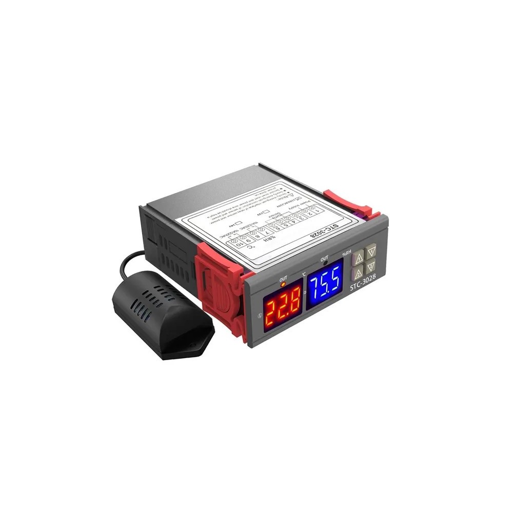 TERMOMETRO COM TERMOSTATO STC-3028 24V