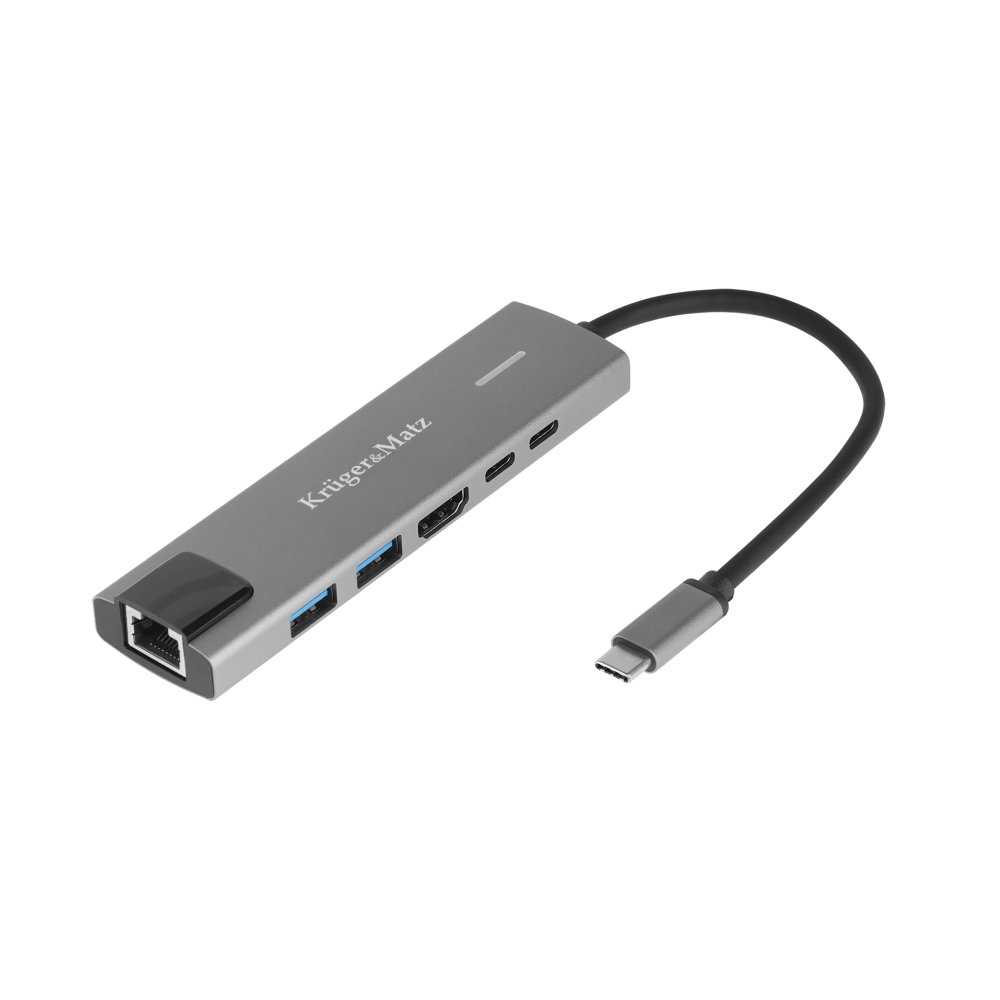 HUB USB-C PARA HDMI / 2xUSB 3.0 / 2xUSB-C 3.0 / 2xUSB-C + RJ45