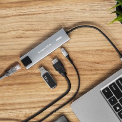 HUB USB-C PARA HDMI / 2xUSB 3.0 / 2xUSB-C 3.0 / 2xUSB-C + RJ45