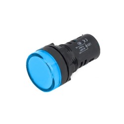 PILOTO REDONDO PAINEL Ø19.5mm 12V AZUL