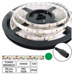 FITA FLEXIVEL 150 LEDS VERDE 12V IP20 (METRO)