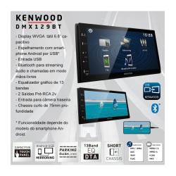 KENWOOD DMX-129BT AUTO RADIO 2 DIN 6.8" USB BLUETOOTH