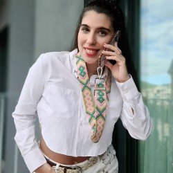 FITA / LANYARD UNIVERSAL PARA TELEMOVEL | MOSTARDA