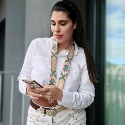 FITA / LANYARD UNIVERSAL PARA TELEMOVEL | MOSTARDA