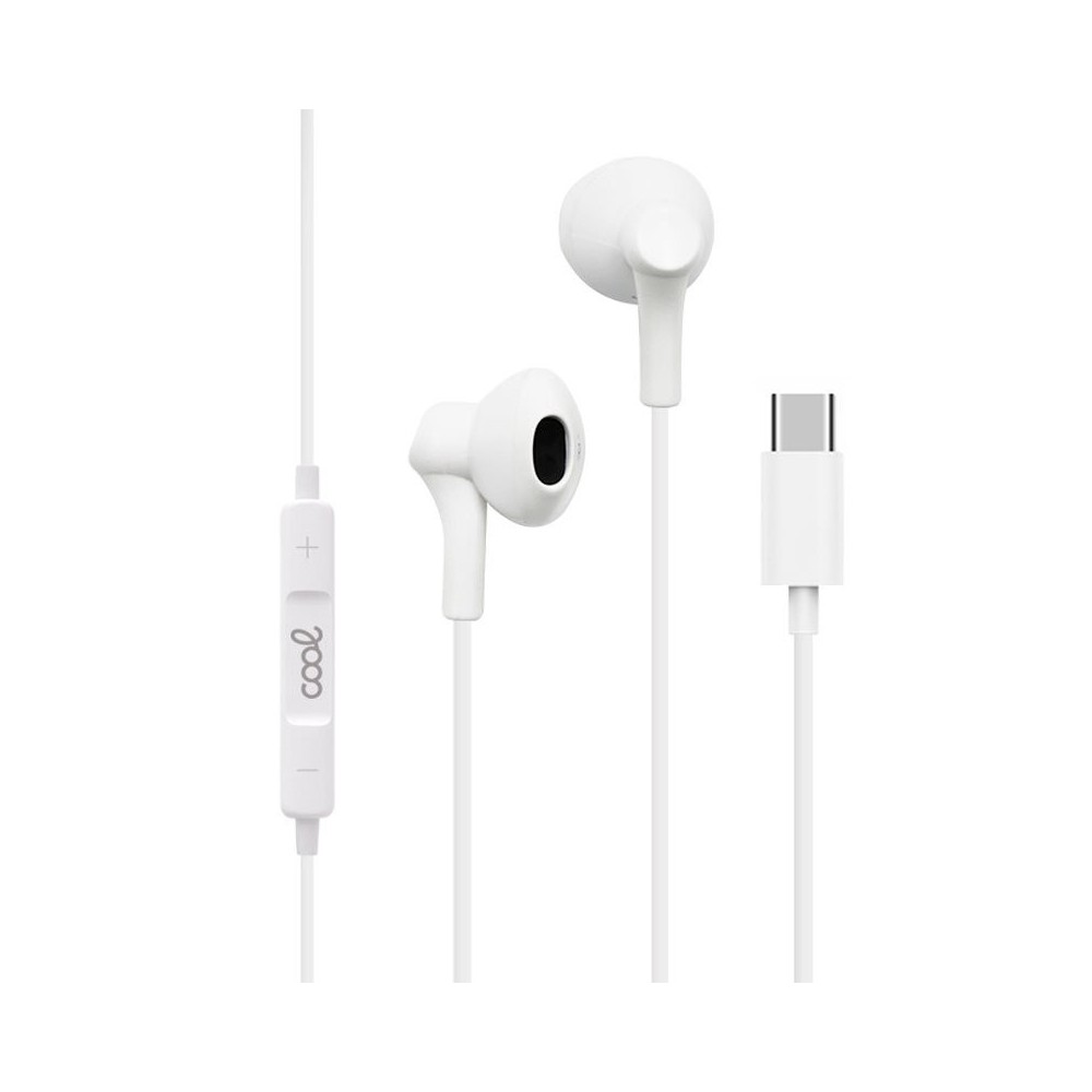 AURICULARES BRANCOS STEREO TIPO-C C/ MICRO