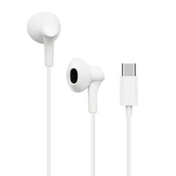 AURICULARES BRANCOS STEREO TIPO-C C/ MICRO