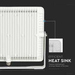 PROJETOR SLIM BRANCO SMD 100W 100-240V BRANCO QUENTE