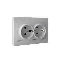 TOMADA SCHUKO DUPLA INTERIOR 230V 16A