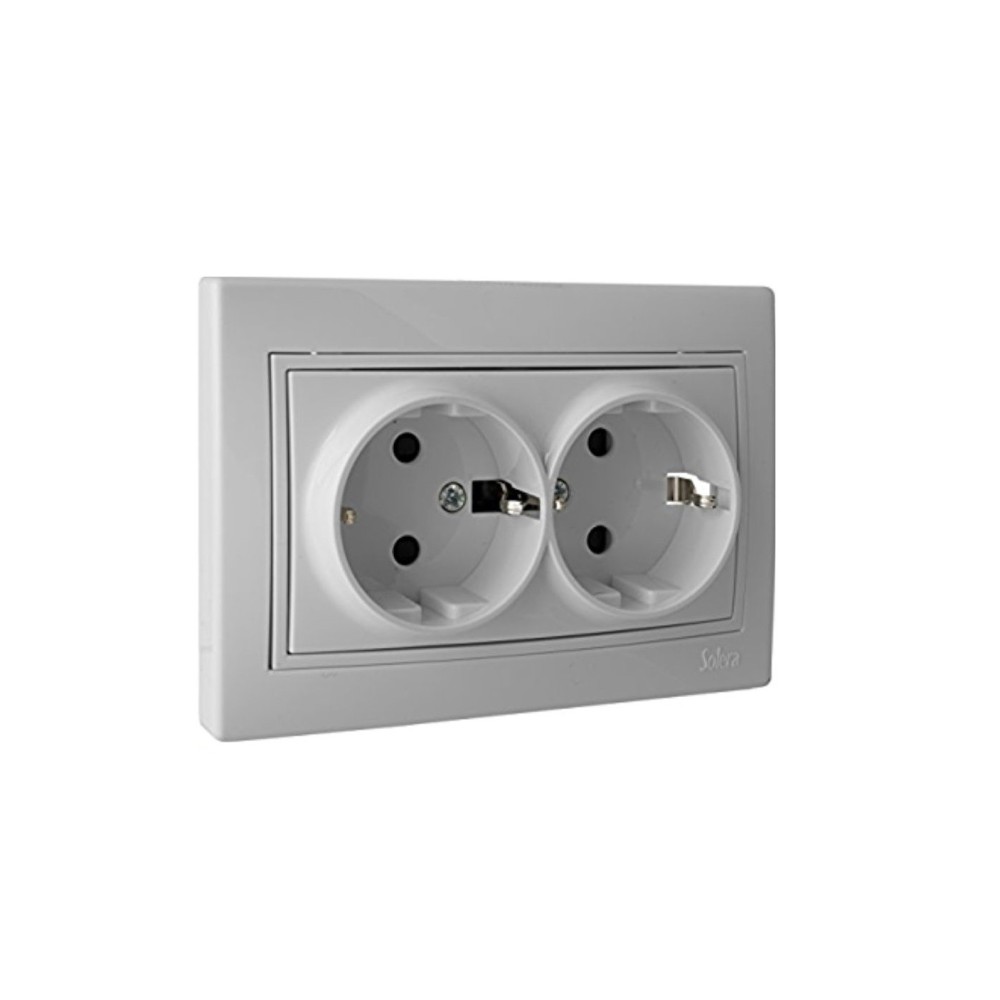 TOMADA SCHUKO DUPLA INTERIOR 230V 16A