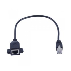 UNIAO RJ45 CAT5E MACHO / FEMEA PAINEL 30CM