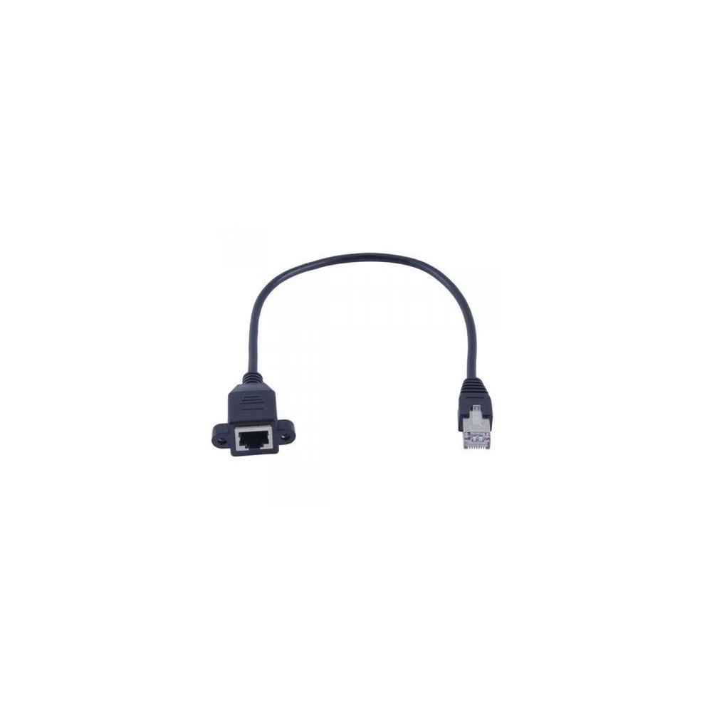 UNIAO RJ45 CAT5E MACHO / FEMEA PAINEL 30CM