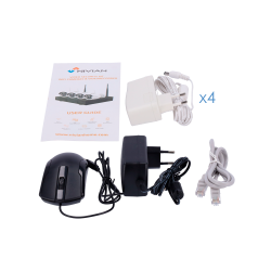KIT 4 CAMERAS WI-FI C/ NVR 10 CANAIS PLUG&PLAY