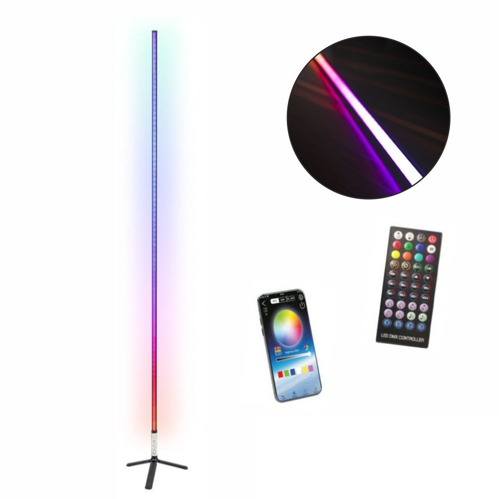 TUBO LED RGB 1.8MT BLUETOOTH C/ SUPORTE