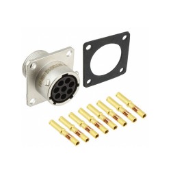FICHA REDONDA INDUSTRIAL RT360 FEMEA 8P PAINEL AMPHENOL