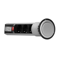 EXTENSÃO CORRENTE SCHUKO 3 VIAS ENCASTRAR POP UP 1.8MT