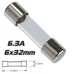 FUSIVEL VIDRO 6x32 6.3A LENTO