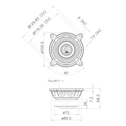 FAITAL PRO 4FE35 ALTIFALANTE 4" 8OHM FASTON