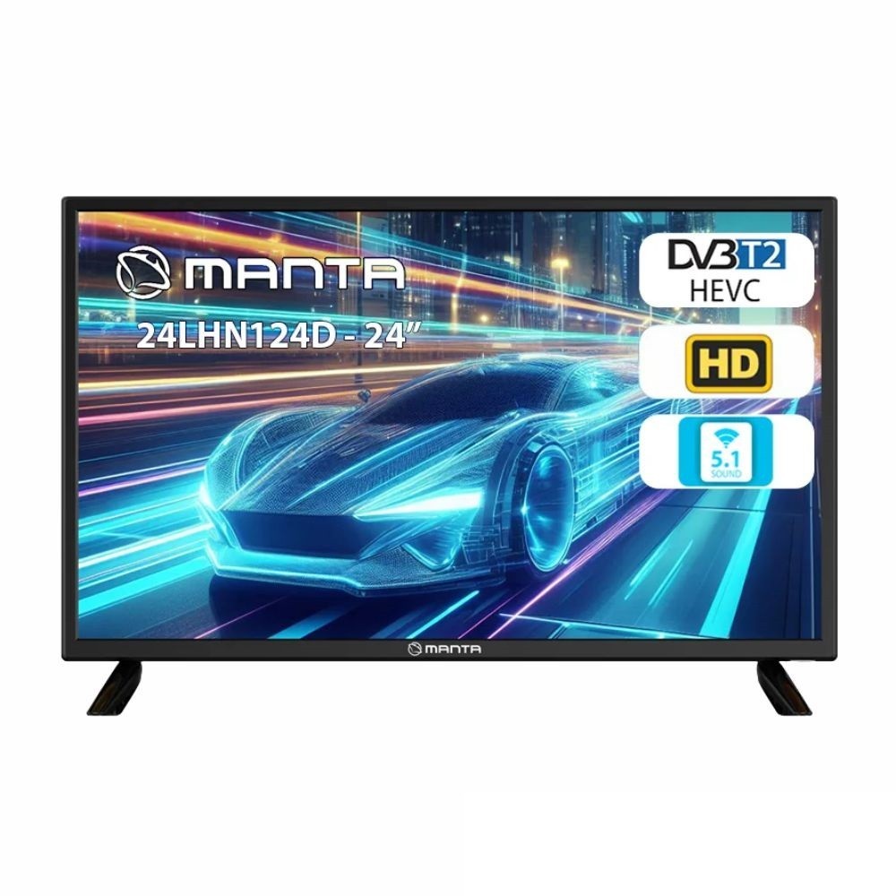 TV LED 24" HD HDMI USB 230/12V MANTA