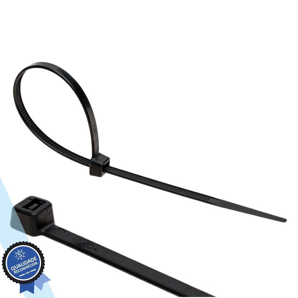 ABRACADEIRAS NYLON 150x7.6mm PRETAS (PACK 50)