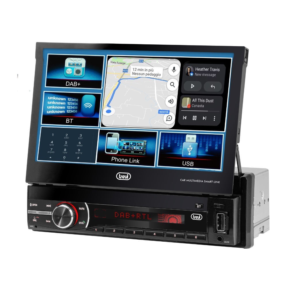 TREVI MDV 6380 DAB AUTO RADIO C/ USB / SD / AUX BLUETOOTH