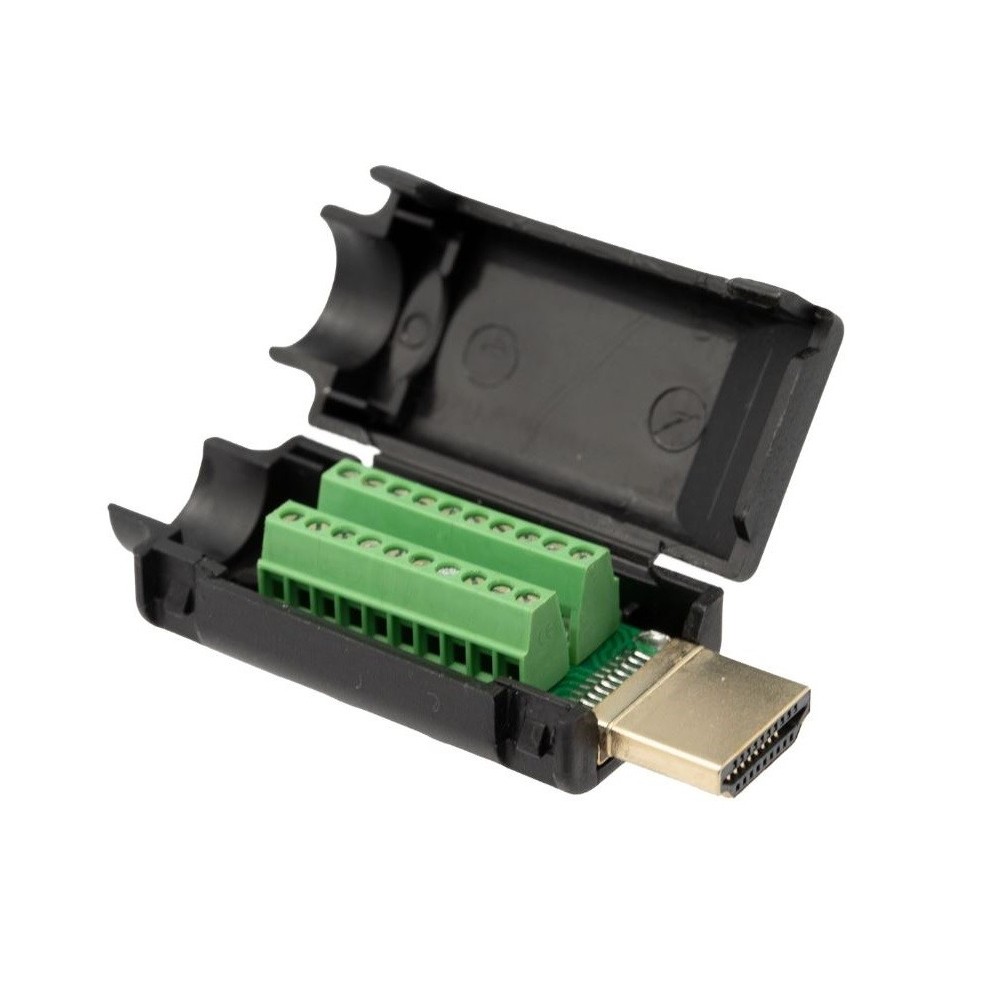 FICHA HDMI MACHO COM TERMINAIS