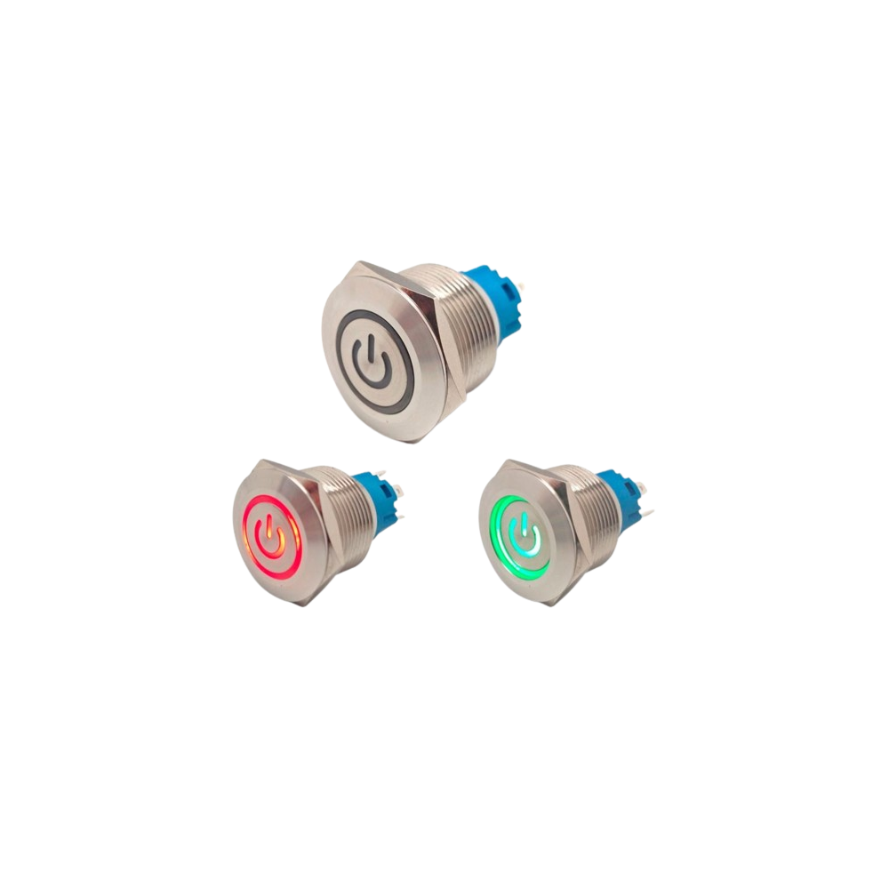 INTERRUPTOR ANTI VANDALO Ø22mm OFF-ON 24V VERDE/VERMELHO