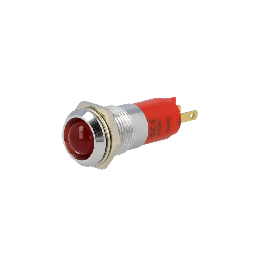 AVISADOR LED VERMELHO 24-28VDC 14,2mm IP67