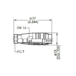 FICHA CIRCULAR MACHO 6PIN AMPHENOL