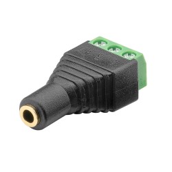 FICHA 3,5mm FEMEA STEREO LIGACAO DE 3 PARAFUSOS