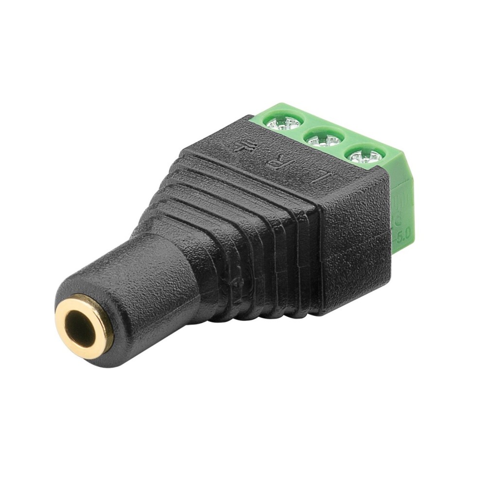 FICHA 3,5mm FEMEA STEREO LIGACAO DE 3 PARAFUSOS