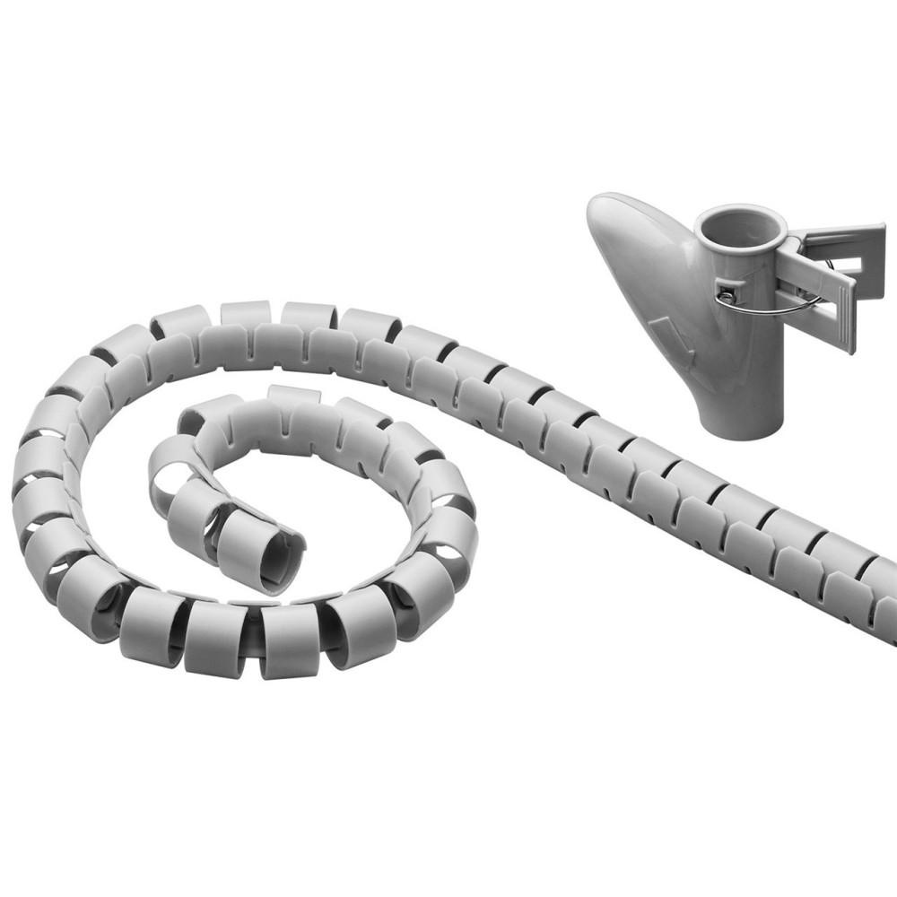 KIT ORGANIZADOR DE CABOS CINZA 20mmx2,5MTS