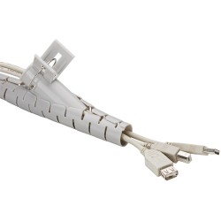 KIT ORGANIZADOR DE CABOS CINZA 20mmx2,5MTS