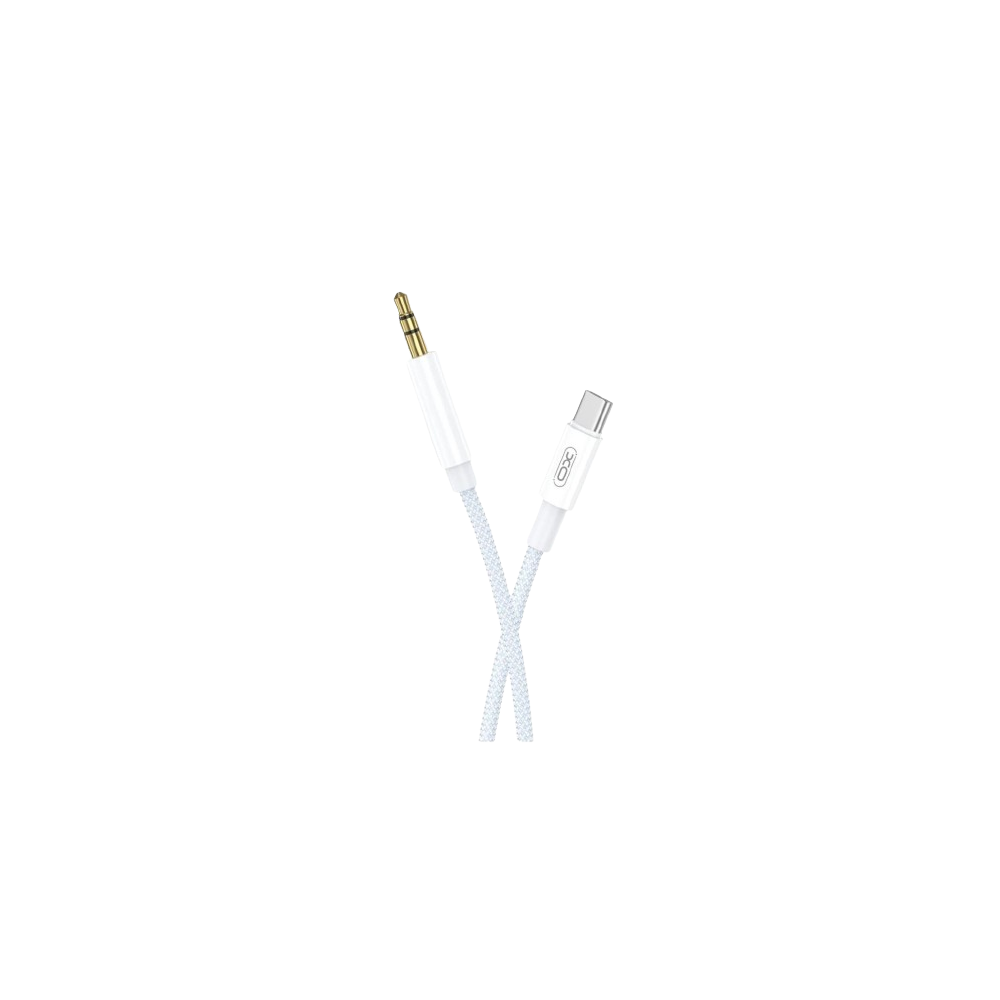 CABO USB-C MACHO / JACK 3.5mm MACHO BRANCO 1MT