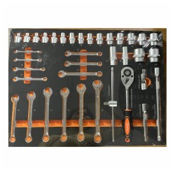 CARRINHO FERRAMENTAS C/ 3 GAVETAS + 73 PECAS