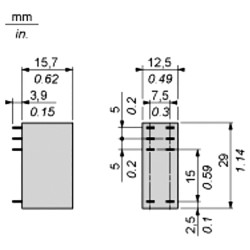 RELE ELECTROMAGNETICO DPDT 230VAC 8A