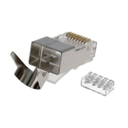 FICHA RJ45 8p8c CAT7 UTP/FTP METALICA C/ GUIA