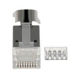 FICHA RJ45 8p8c CAT7 UTP/FTP METALICA C/ GUIA