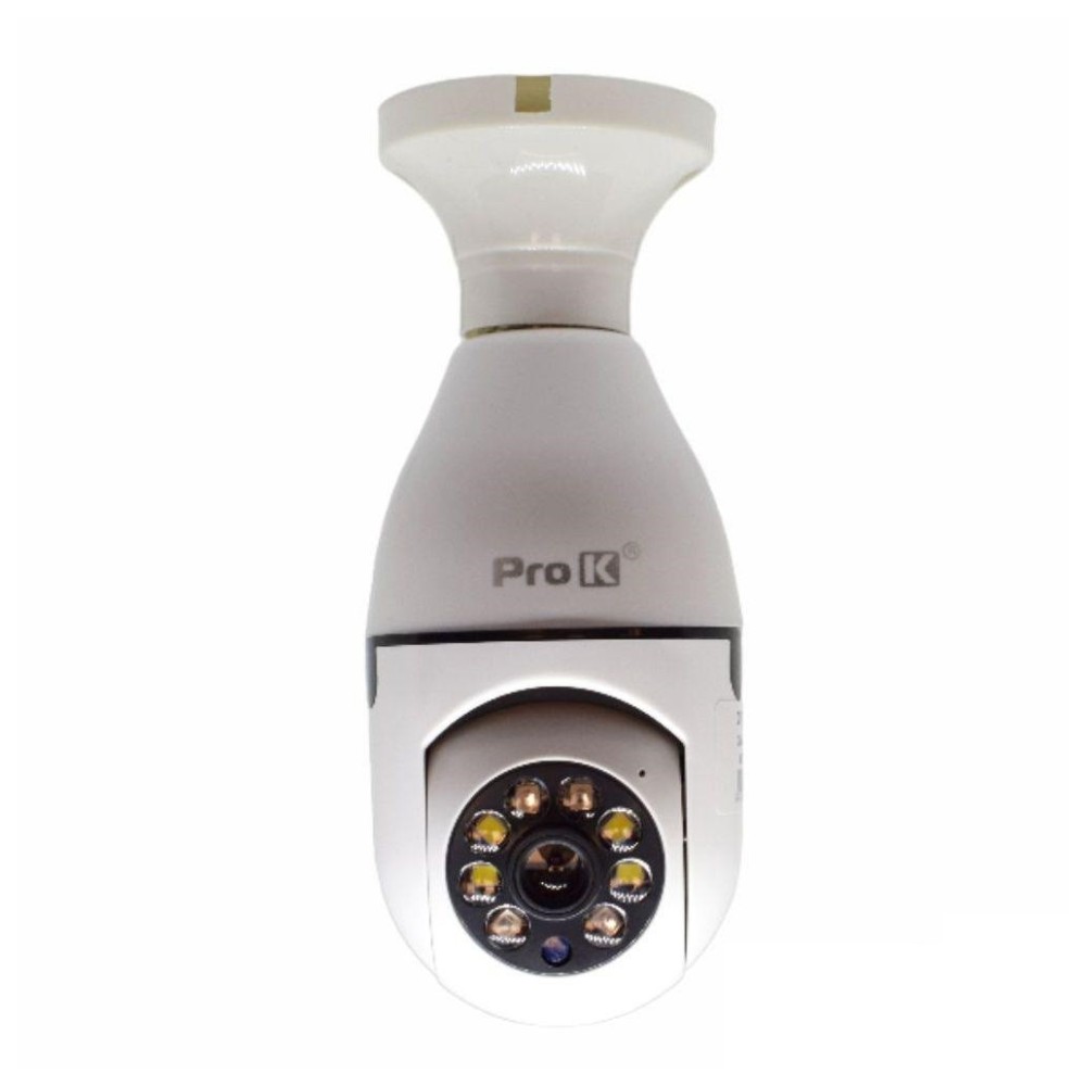 CAMERA VIGILANCIA WIFI HD PAN/TILT E-27
