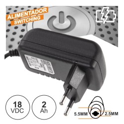 ALIMENTADOR 18V 2A Ø5.5X2.5mm