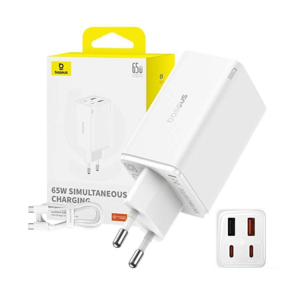 CARREGADOR 2xUSB-A + 2xUSB-C 65W