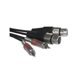 CABO AUDIO 2 XLR FEMEA / 2 RCA MACHO 1,5MT