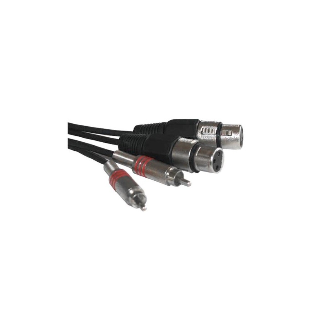 CABO AUDIO 2 XLR FEMEA / 2 RCA MACHO 1,5MT