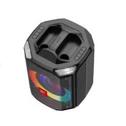 COLUNA AMPLIFICADA USB/SD/AUX/BT + 2 MICROFONES
